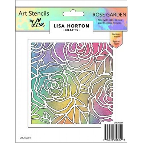 rose garden stencil  - by lisa horton